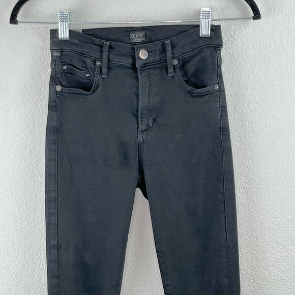 Citizens of Humanity Rocket Petite Mid Rise Skinny Black Stretch Denim Jeans 24W - Picture 5 of 14